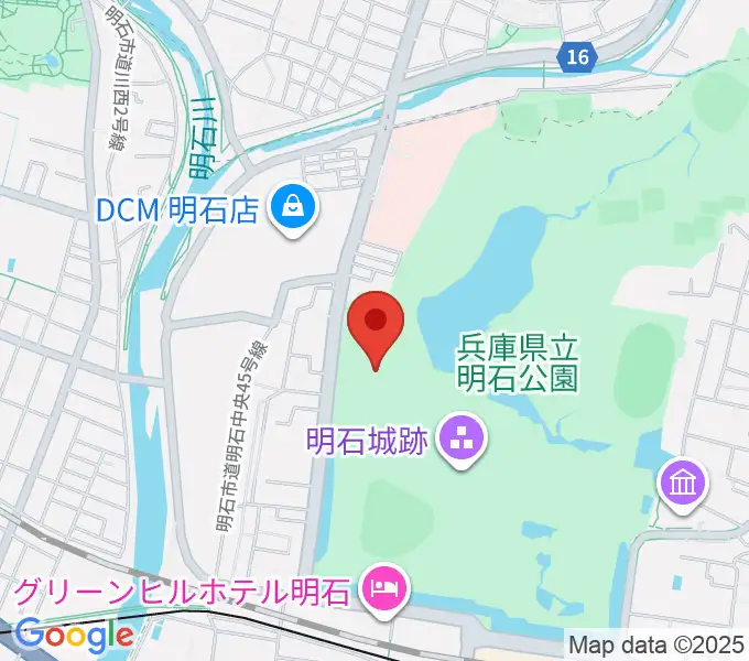 きしろスタジアム 明石公園陸上競技場の地図