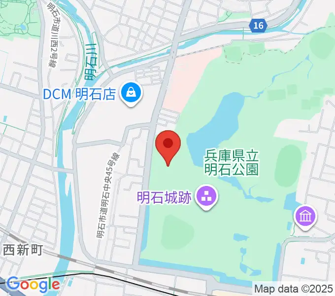きしろスタジアム 明石公園陸上競技場の地図