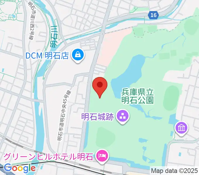 きしろスタジアム 明石公園陸上競技場の地図