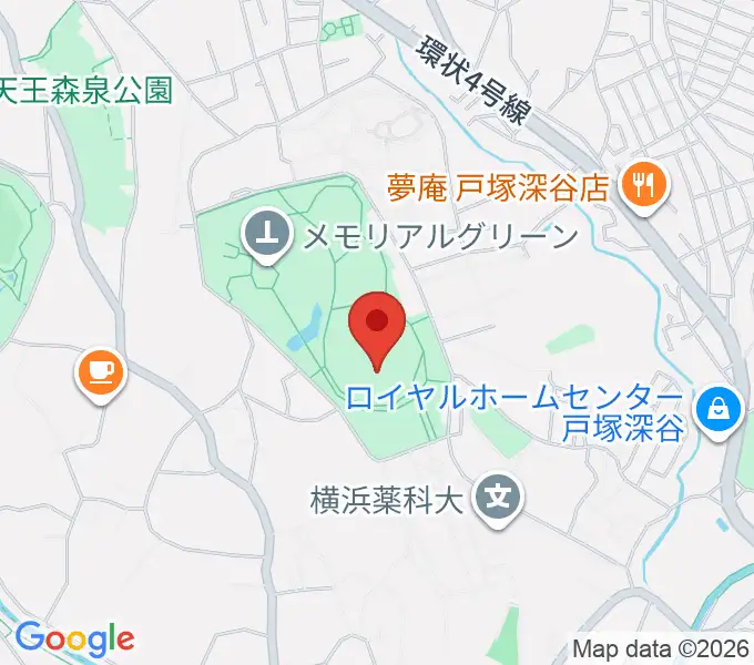俣野公園・横浜薬大スタジアムの地図