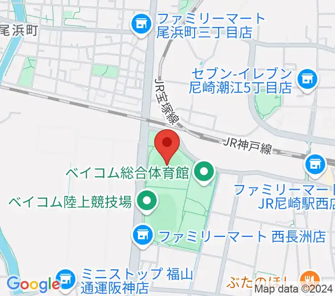 ベイコム野球場の地図