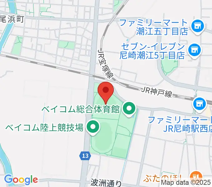 ベイコム野球場の地図