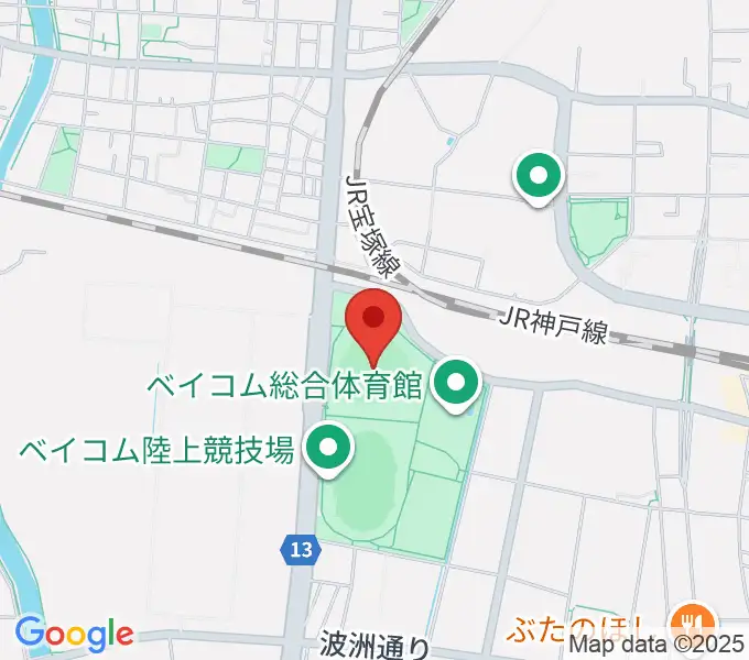 ベイコム野球場の地図
