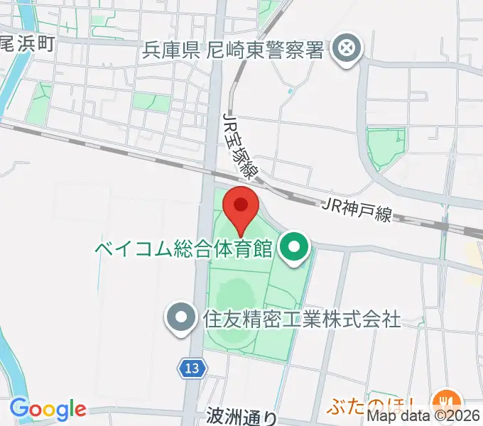 ベイコム野球場の地図