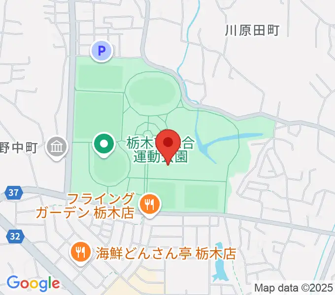 マルワ・アリーナとちぎの地図