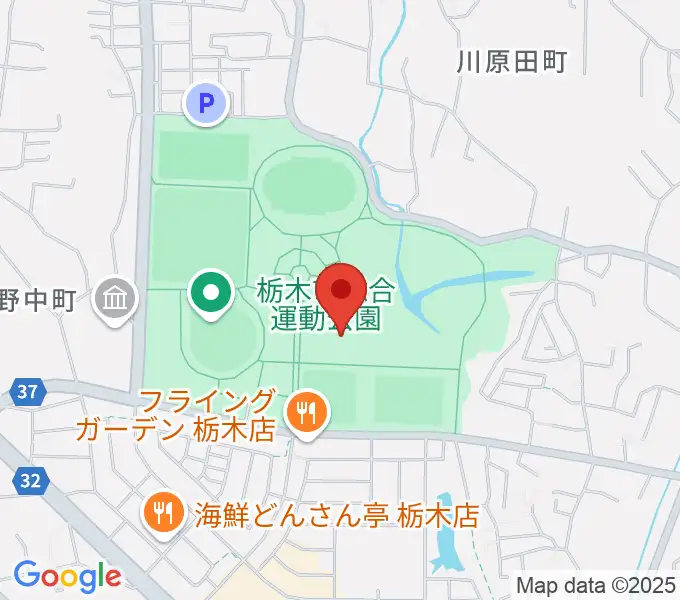 マルワ・アリーナとちぎの地図