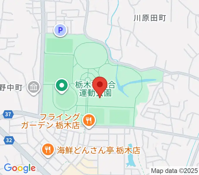 マルワ・アリーナとちぎの地図