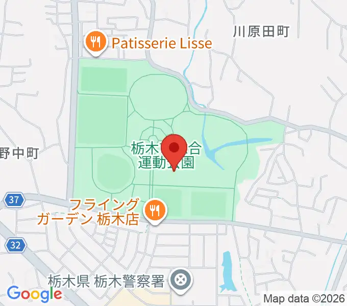 マルワ・アリーナとちぎの地図