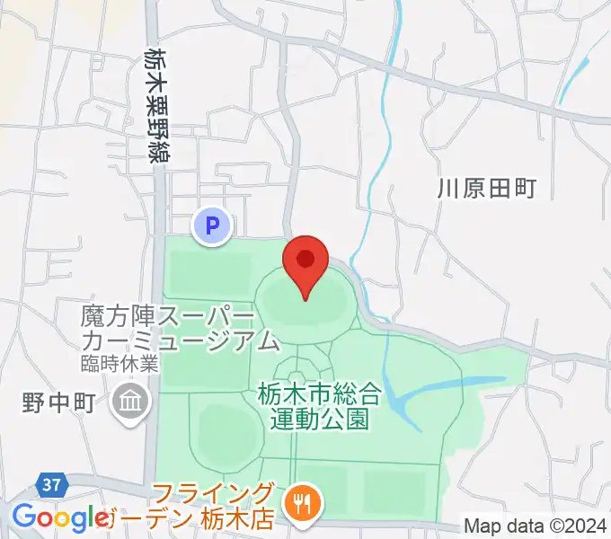 ニッコークリエートスポーツフィールドとちぎの地図