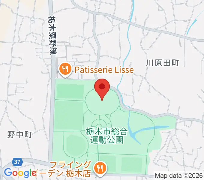 ニッコークリエートスポーツフィールドとちぎの地図