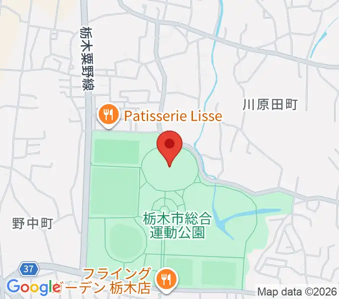 ニッコークリエートスポーツフィールドとちぎの地図