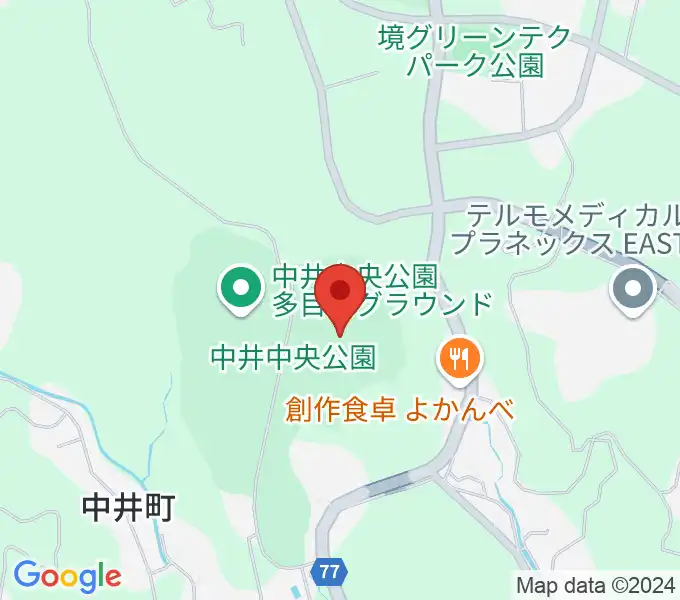 星槎中井スタジアム 中井町中央公園野球場の地図