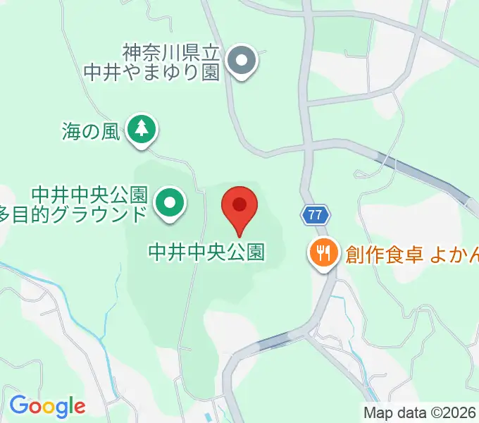 星槎中井スタジアムの地図