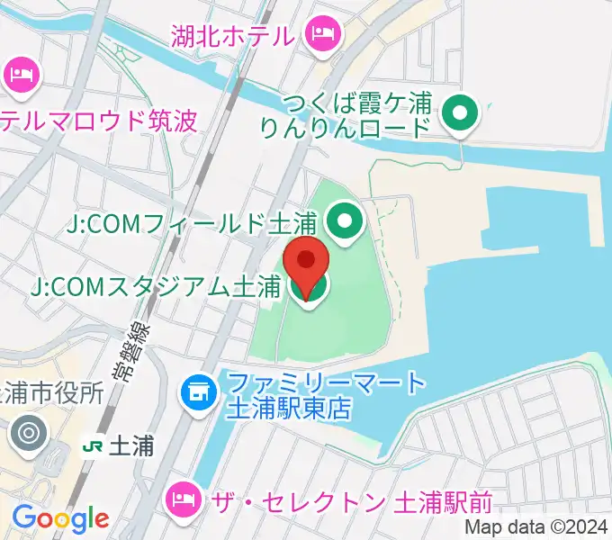 J:COMスタジアム土浦の地図