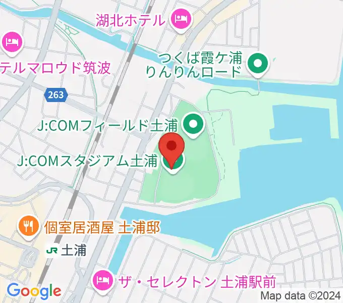 J:COMスタジアム土浦の地図