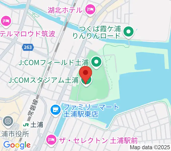 J:COMスタジアム土浦の地図