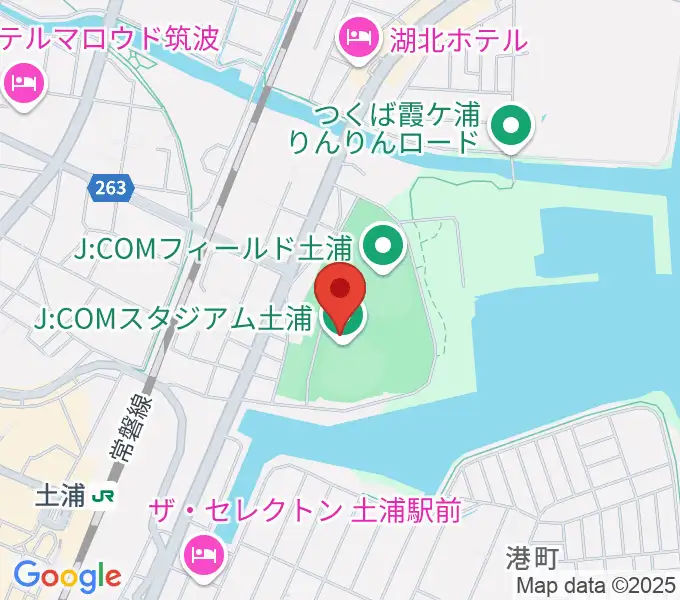 J:COMスタジアム土浦の地図