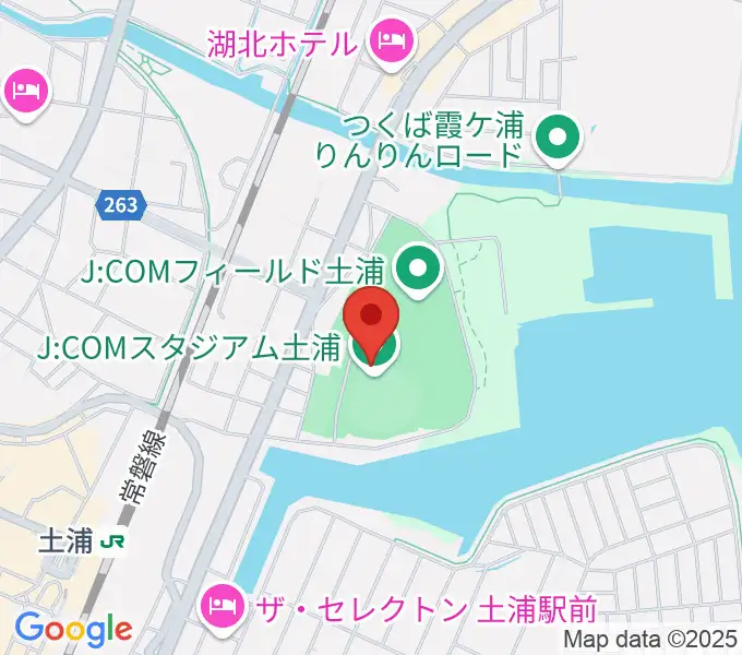 J:COMスタジアム土浦の地図
