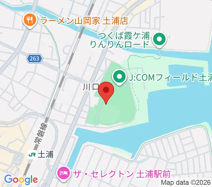 J:COMスタジアム土浦の地図