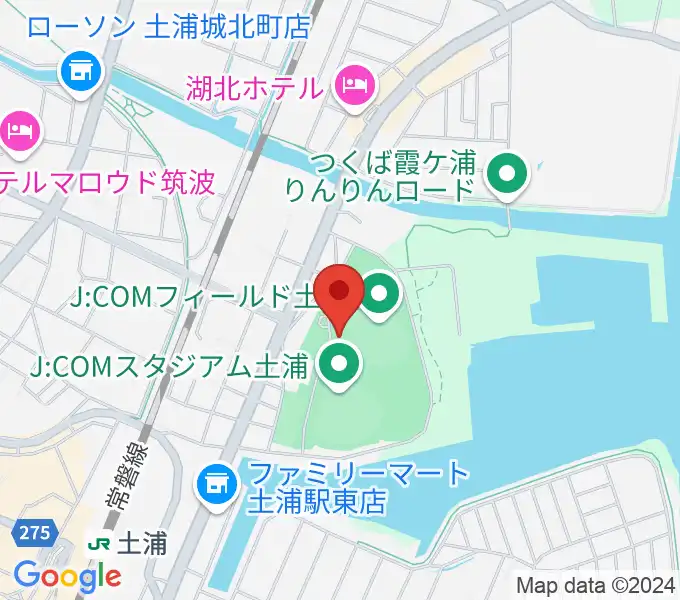 J:COMフィールド土浦の地図