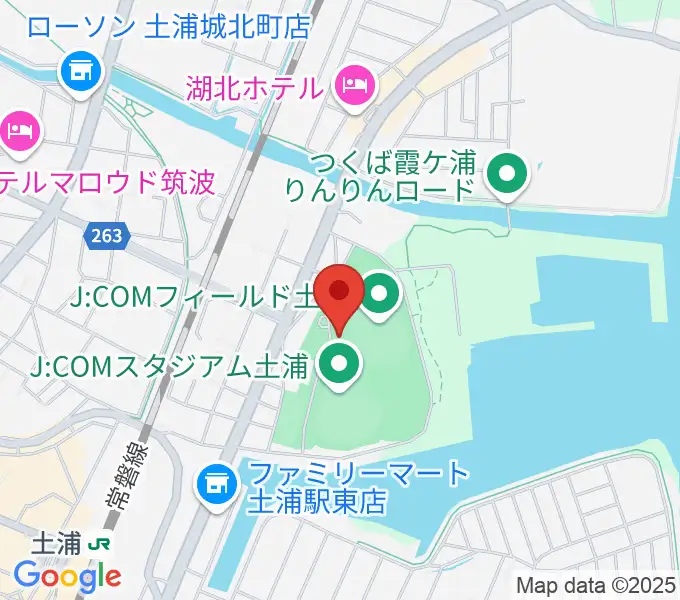 J:COMフィールド土浦の地図