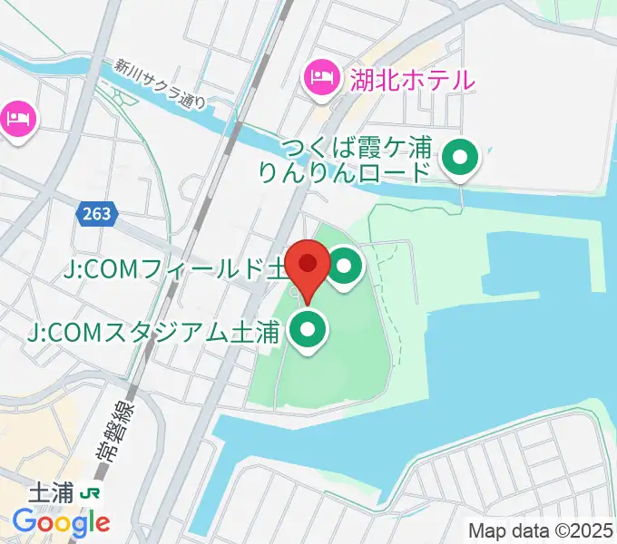J:COMフィールド土浦の地図