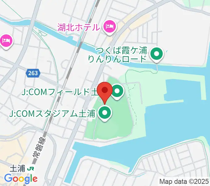 J:COMフィールド土浦の地図