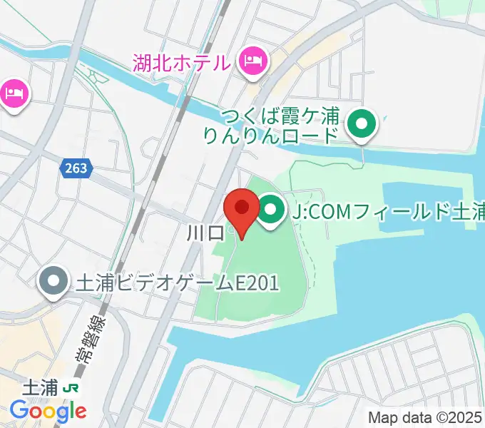 J:COMフィールド土浦の地図
