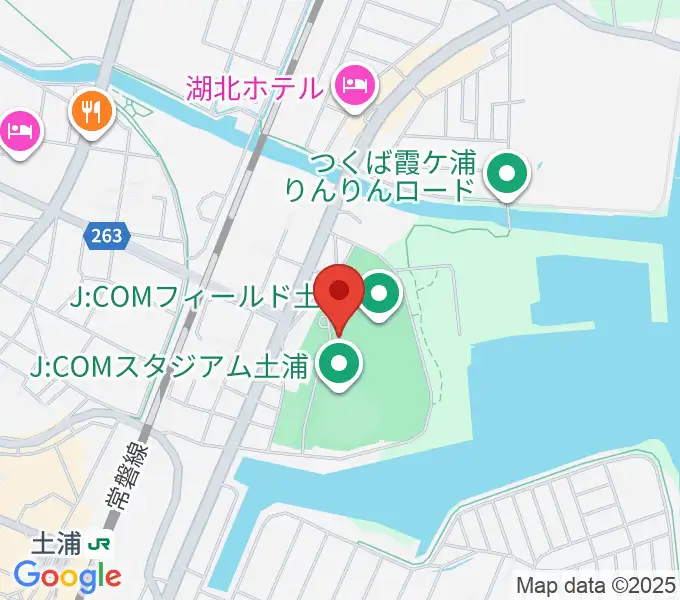 J:COMフィールド土浦の地図