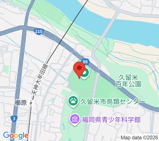 福岡県立久留米総合スポーツセンター陸上競技場の地図