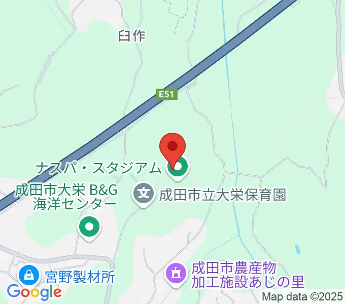 ナスパ・スタジアム 大栄野球場の地図