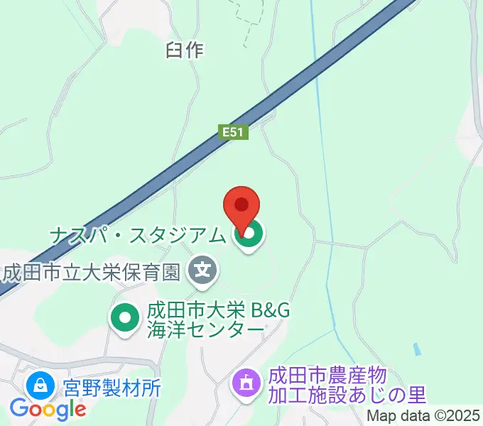 ナスパ・スタジアム 大栄野球場の地図