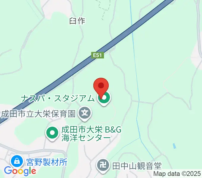 ナスパ・スタジアム 大栄野球場の地図