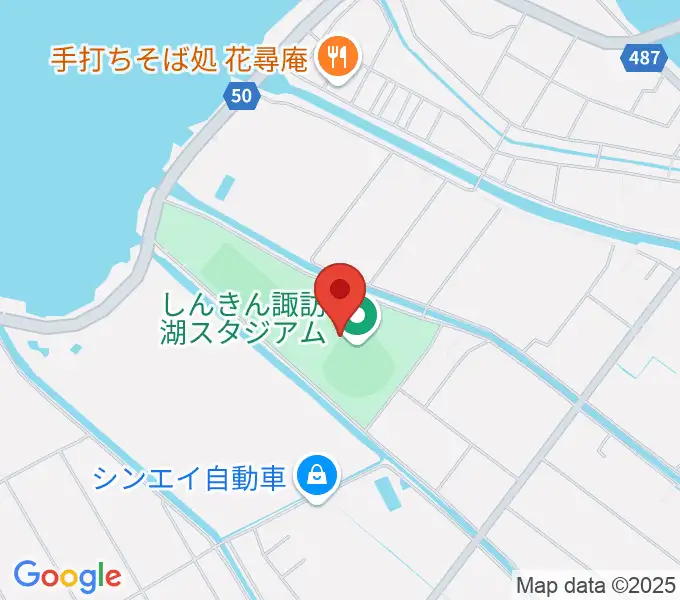しんきん諏訪湖スタジアムの地図