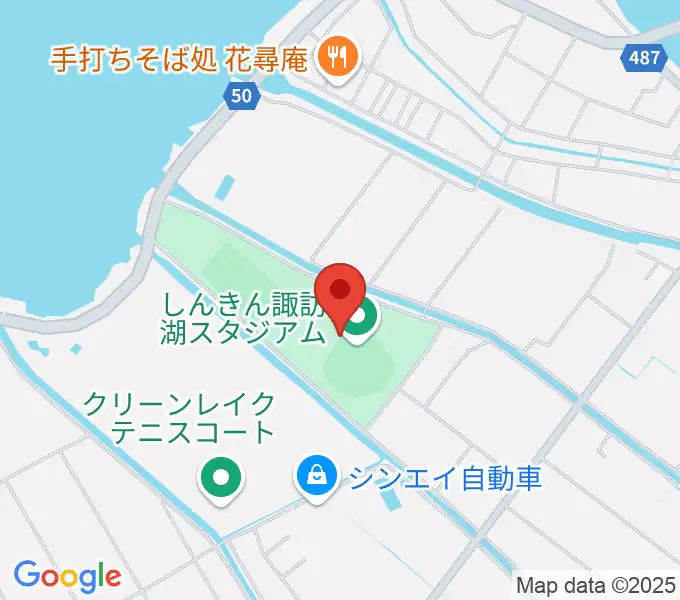 しんきん諏訪湖スタジアムの地図