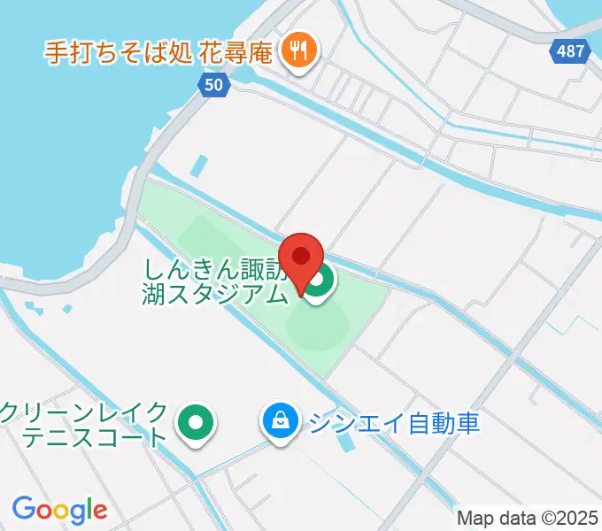 しんきん諏訪湖スタジアムの地図