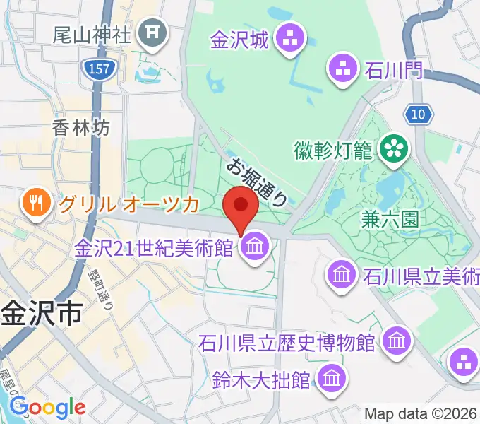 金沢能楽美術館の地図