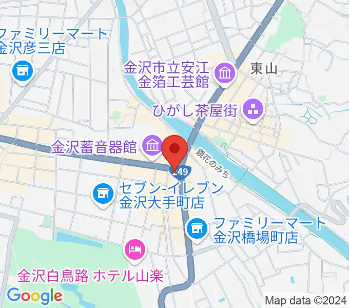 金沢文芸館の地図