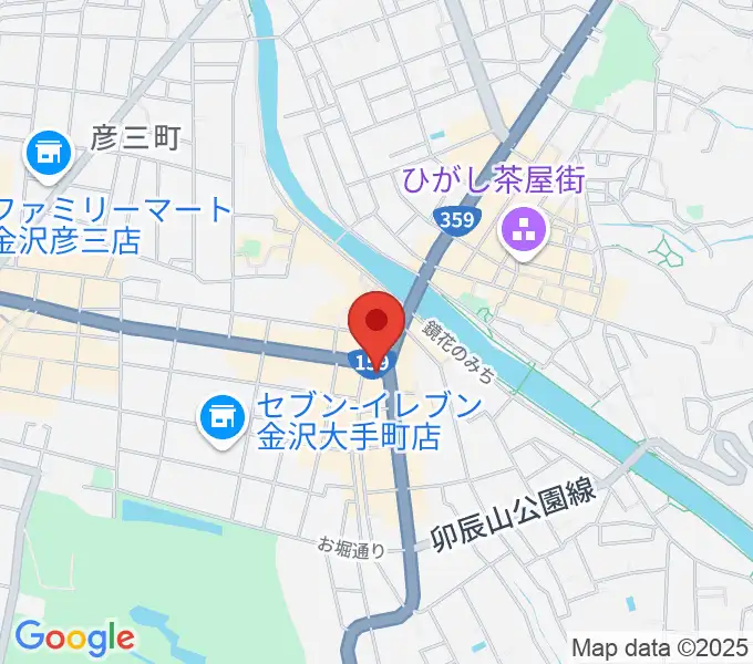 金沢文芸館の地図
