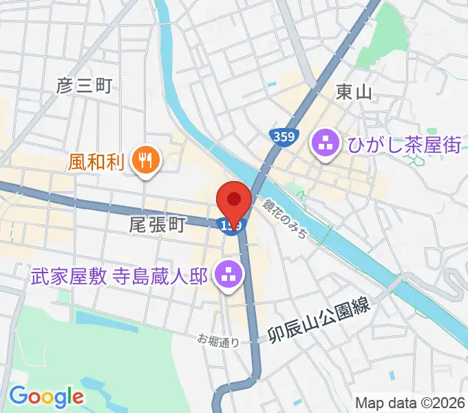 金沢文芸館の地図