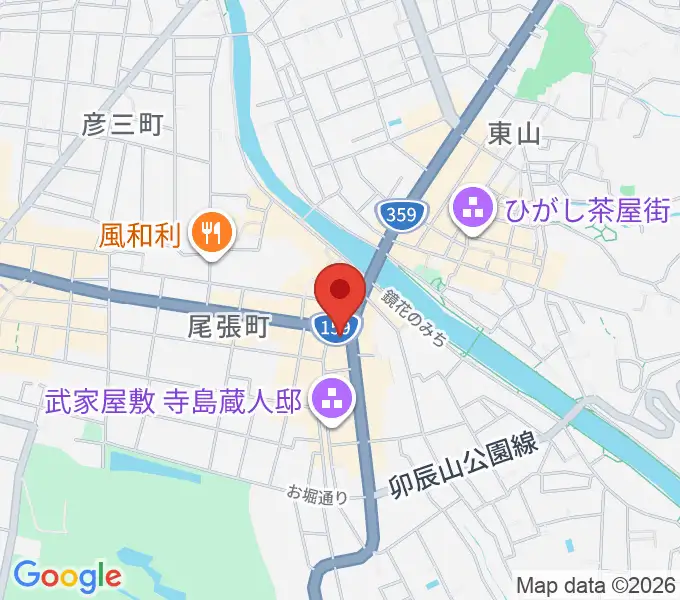 金沢文芸館の地図