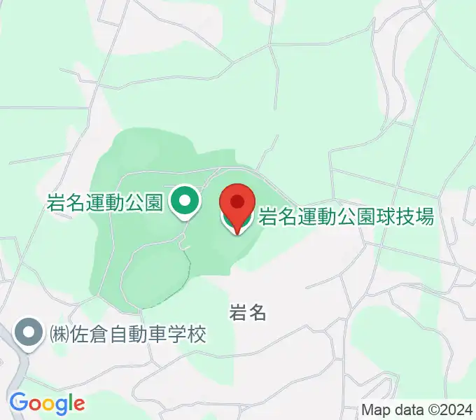 岩名運動公園球技場の地図