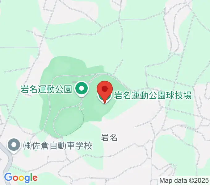 岩名運動公園球技場の地図