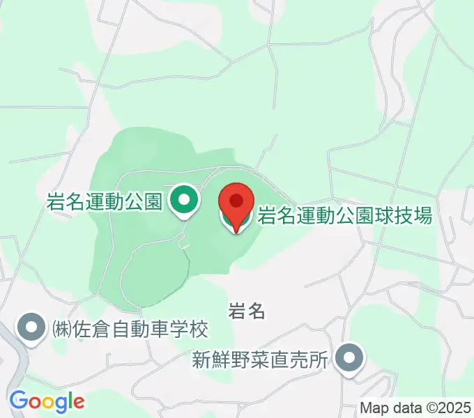岩名運動公園球技場の地図