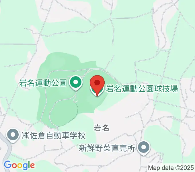 岩名運動公園球技場の地図