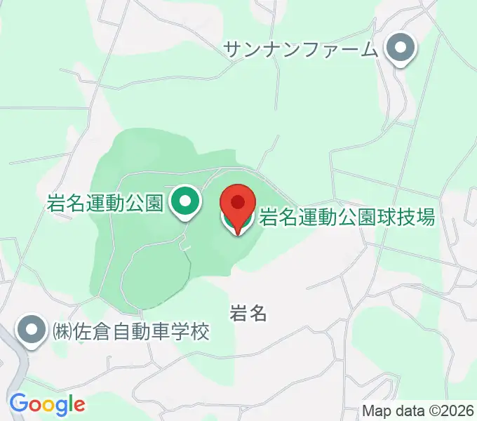 岩名運動公園球技場の地図