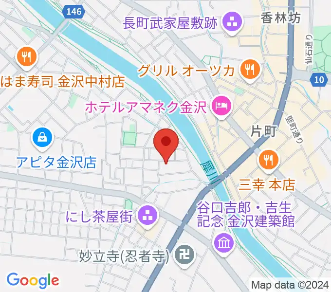 室生犀星記念館の地図