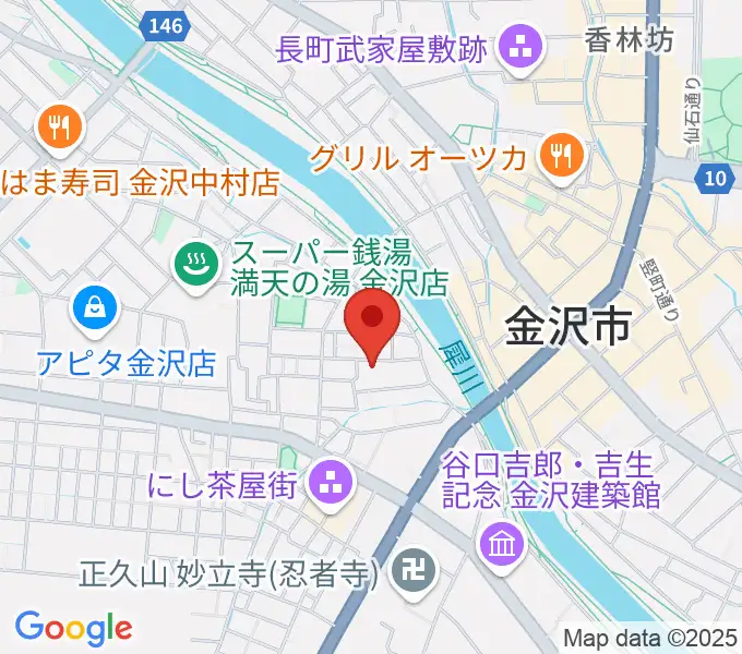 室生犀星記念館の地図