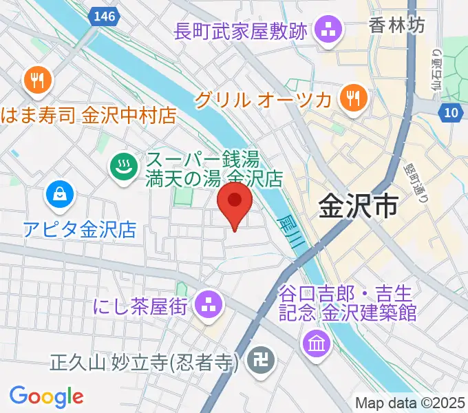 室生犀星記念館の地図