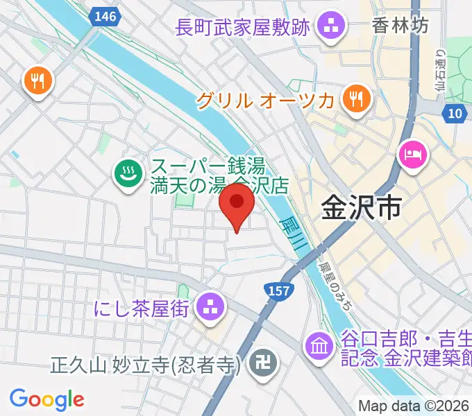 室生犀星記念館の地図